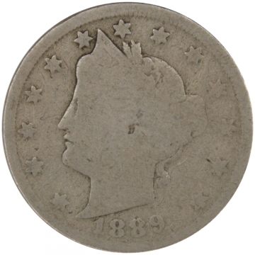 1889 Liberty Head V Nickel Coin - Good
