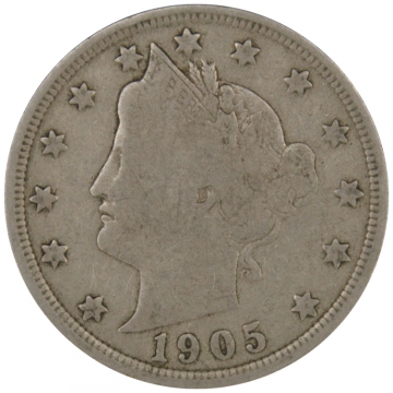 1905 Liberty Head V Nickel Coin - Fine