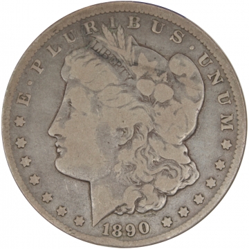 1890-CC Morgan Silver Dollar Coin - Very Good Condition
