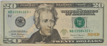 2017 $20.00 U.S. Federal Reserve Note - Star Note - Extremely Fine