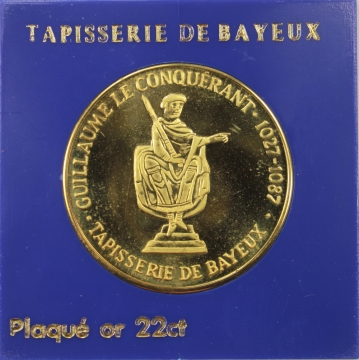 Guillaume Le Conquerant - Tapisserie De Bayeux Medal - 22ct Gold Plated