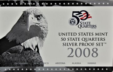 2008 U.S. State Quarter Silver Proof Coin Set