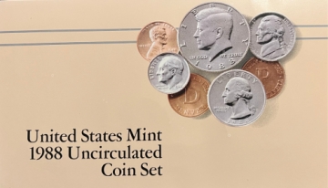 1988 U.S. Mint Coin Set - No Outside Envelope