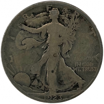 1923-S Walking Liberty Silver Half Dollar Coin - Fine
