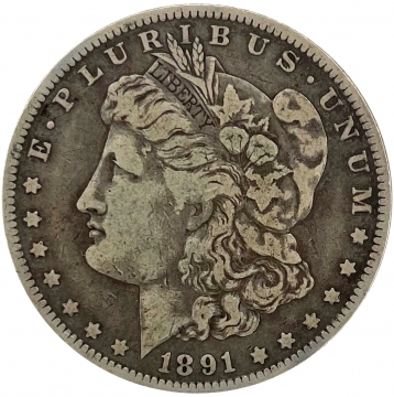 1891-O Morgan Silver Dollar Coin - VAM 1A1 - Clashed E - Very Fine +