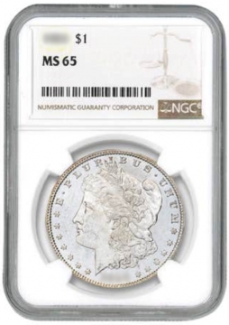 Pre-21 Morgan Silver Dollar Coin - Random Date - NGC Certified MS-65