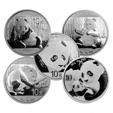 30 gram Chinese Silver Panda Coin - Dates Our Choice - Gem BU