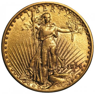 $20.00 Saint Gaudens Gold Double Eagle Coins - Random Dates - AU