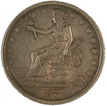 1870's U.S. Trade Silver Dollar Coin - Extremely Fine