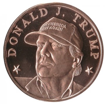 1 oz Copper Round - Donald Trump MAGA Hat Design