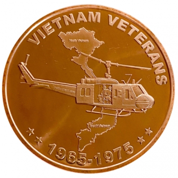 1 oz Copper Round - Vietnam Veterans Design