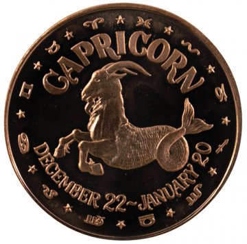 1 oz Capricorn Copper Round from the Zodiac Series