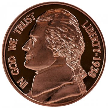 1 oz Jefferson Nickel Design Copper Round