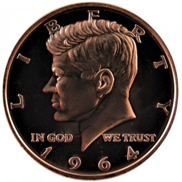 1 oz Copper Round - 1964 Kennedy Half Dollar Design