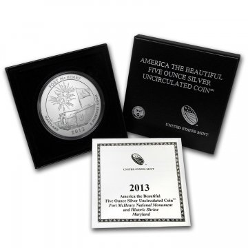 2013-P 5 oz Fort McHenry ATB Silver Coin - Special Finish