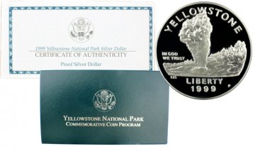 1999 Yellowstone National Park Silver Dollar (Proof)
