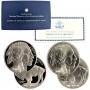 2001 Buffalo Commemorative Silver Dollar Set (2 Coin, PF + UNC)