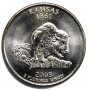 2005 Kansas State Quarter Coin - P or D Mint - BU