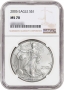 2005 1 oz American Silver Eagle Coin - NGC MS-70