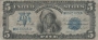 1899 $5.00 Indian Chief Silver Certificate - Large Type - Fine