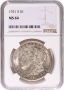 1921 Morgan Silver Dollar Coin - NGC Certified MS-64