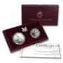 1992 Olympic Commemorative Silver Set (UNC, 2 Coin)