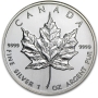 1995 1 oz Canadian Silver Maple Leaf Coin - Low Mintage - Gem BU