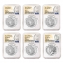 2021 Morgan and Peace Silver Dollar 6 Pc Set - NGC MS-70 First Releases - 100th Anniversary Label