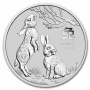 2023 1 oz Australia Silver Lunar Rabbit - Gem BU