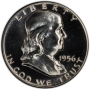 1956 Proof Franklin Silver Half Dollar Coin - Type 1 - Gem Proof
