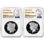 2025-S Proof Morgan and Peace Silver Dollar 2 Pc Set - NGC PF-70 - Morgan and Peace Dollar Label 
