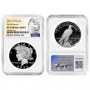 2025-S Proof Morgan and Peace Silver Dollar 2 Pc Set - NGC PF-70 Early Release - Morgan and Peace Dollar Label