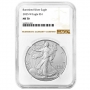 2025-W 1 oz Burnished American Silver Eagle Coin - NGC MS-70 Brown Label