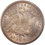 1878-CC Seated Liberty Silver Quarter Coin - Cancelled Obverse Variety - Nearly Uncirculated