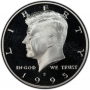 1995-S 90% Silver Kennedy Proof Half Dollar Coin - Choice PF