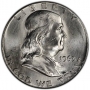 1948-1963 20-Coin 90% Silver Franklin Half Dollar Roll - BU
