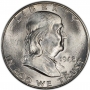 1948-D Franklin Silver Half Dollar Coin - Choice BU