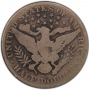 1892-1915 20-Coin 90% Silver Barber Half Dollar Roll - Avg. Circ.