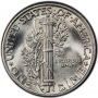 1929 Mercury Silver Dime Coin - Choice BU