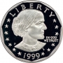 1999-P Susan B. Anthony Proof Dollar Coin - Choice PF - Low Mintage
