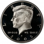 2005-S 90% Silver Kennedy Proof Half Dollar Coin - Choice PF