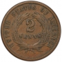 1864 or 1865 Two Cent Pieces from the Civil War - Fine to Very Fine