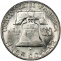 1953-D Franklin Silver Half Dollar Coin - Choice BU