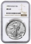 1990 1 oz American Silver Eagle Coin - NGC MS-69