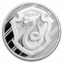 Harry Potter 1 oz Silver Houses: Slytherin - Gem BU