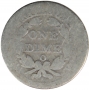 1854-O Seated Liberty Silver Dime Coin - About Good