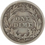 1914 Barber Silver Dime Coin - Fine to Very Fine