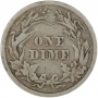 1909 Barber Silver Dime Coin - Fine to Very Fine
