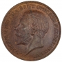 1927 Great Britain One Penny Coin - Uncirculated Red & Brown