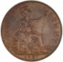 1927 Great Britain One Penny Coin - Uncirculated Red & Brown